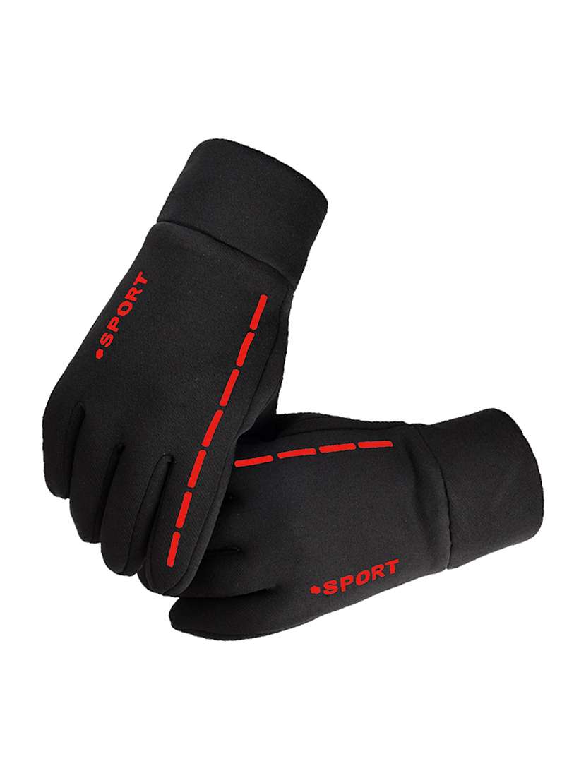 men black & red polyester gloves - 20541770 -  Standard Image - 2
