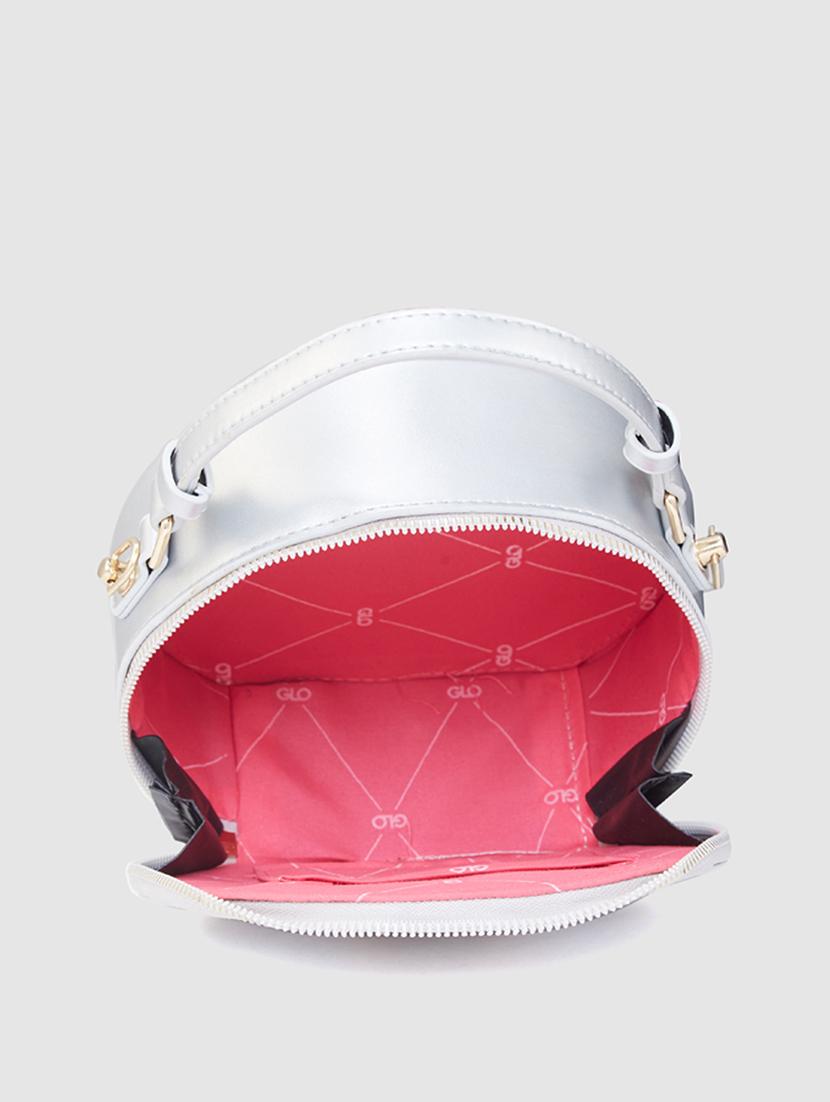 silver leatherette (pu) sling bag - 20546355 - Standard Image - 2