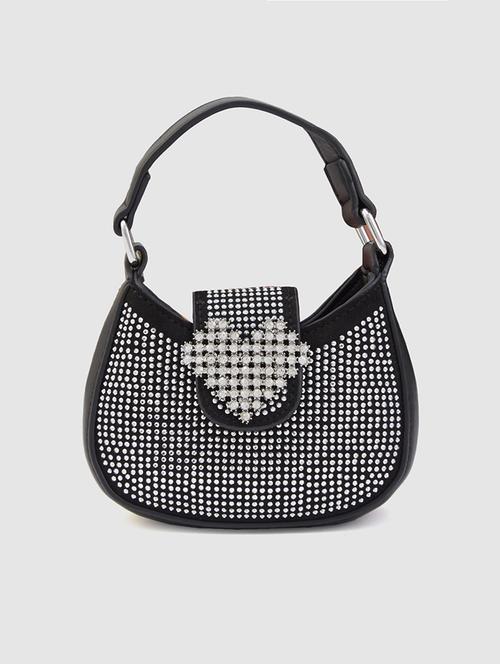 black leatherette (pu) sling bag - 20546356 - Standard Image - 0