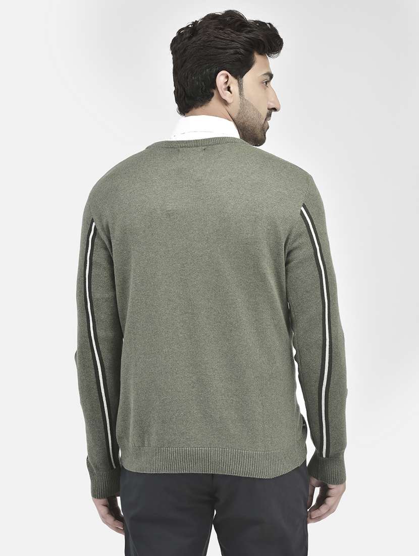 men front striped round neck pullover - 20546964 -  Standard Image - 2