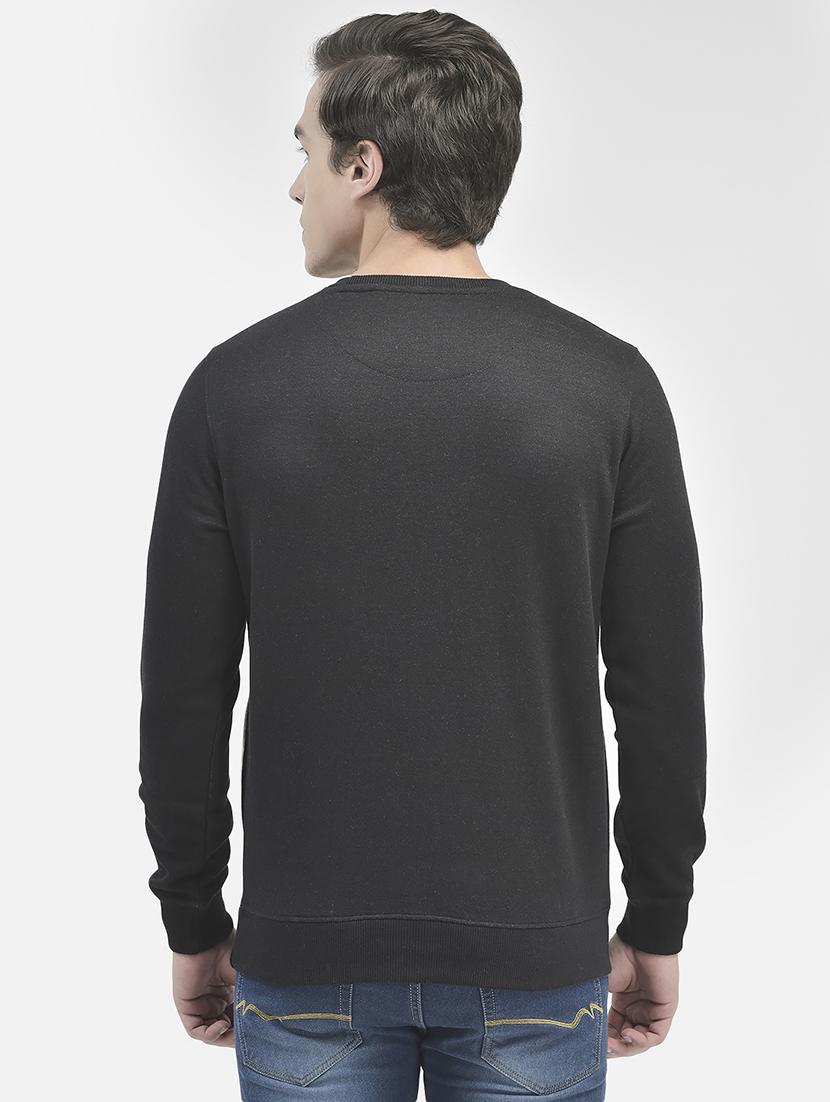 black cotton blend sweatshirt - 20546984 - Standard Image - 2