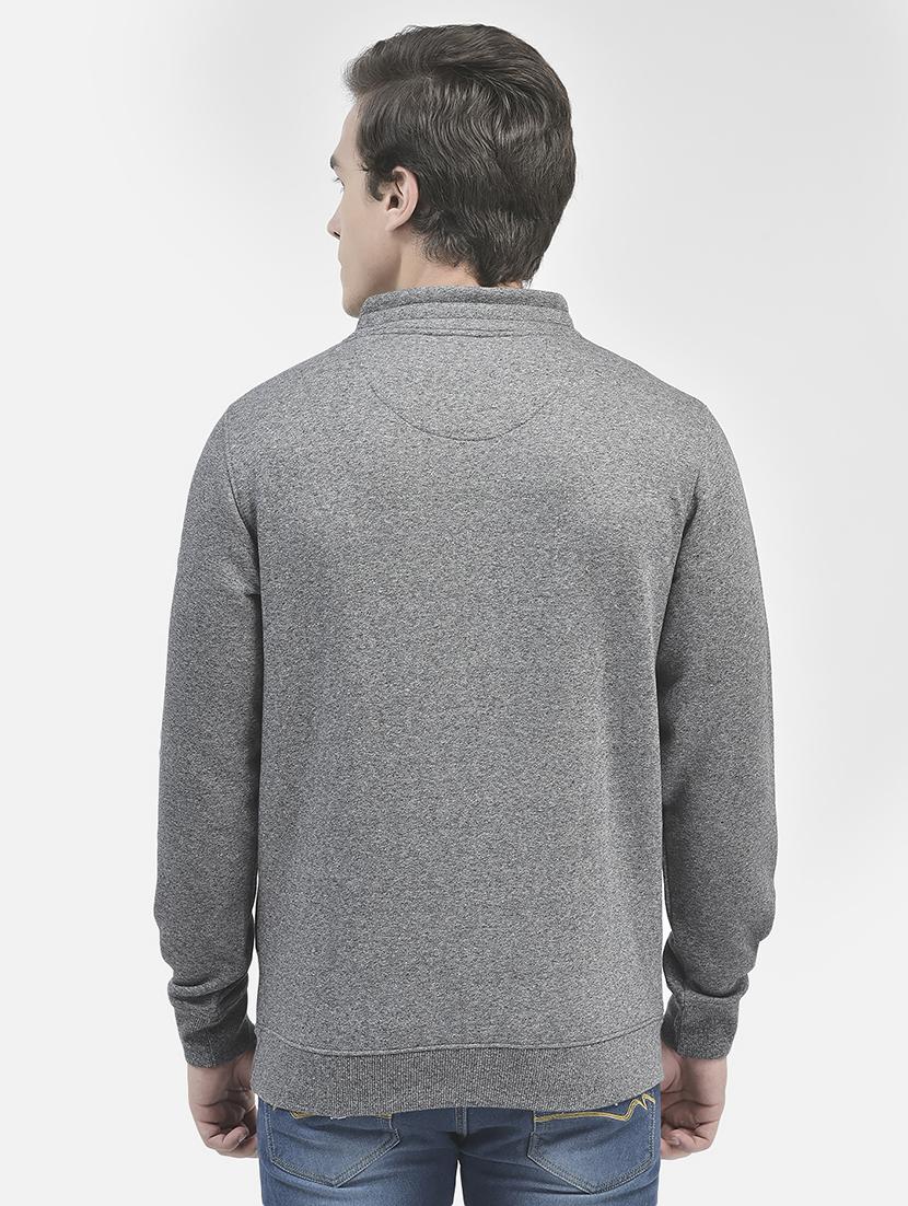 men graphic printed grey cotton blend regular sweatshirt - 20546994 - Standard Image - 2