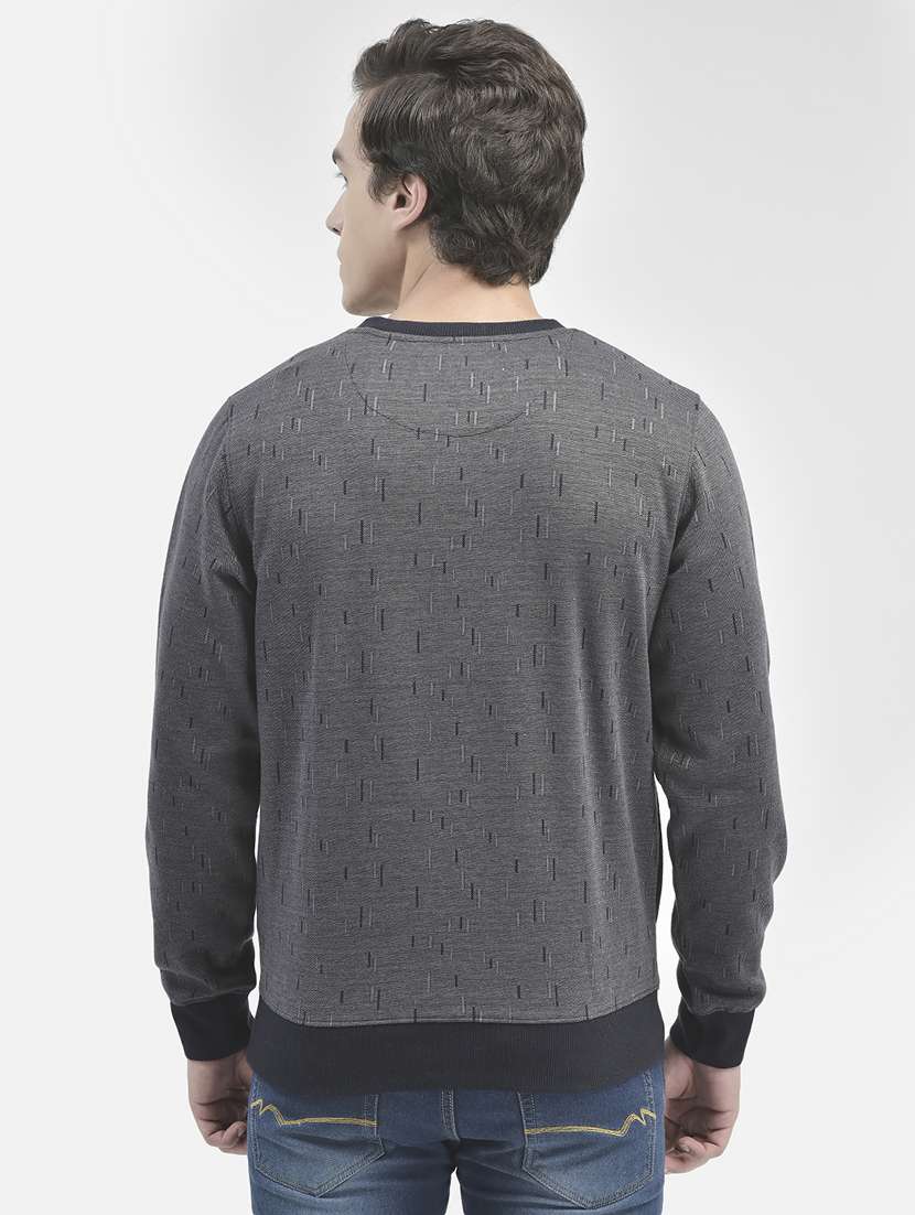 men printed grey cotton blend sweatshirt - 20547025 -  Standard Image - 2
