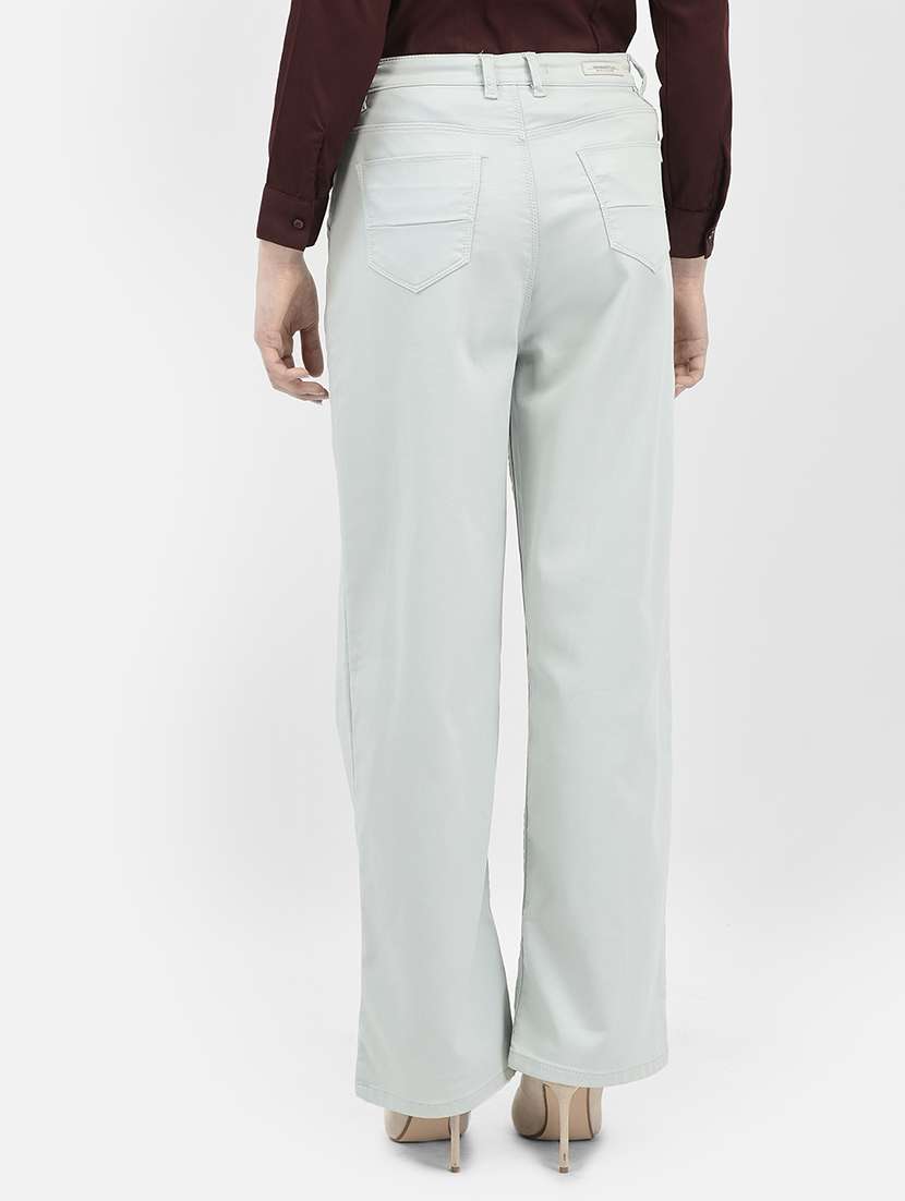 women solid high rise bootcut jean - 20547051 - Standard Image - 2