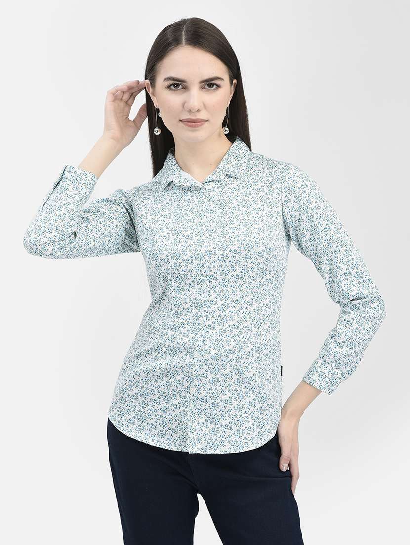 women floral print regular shirt