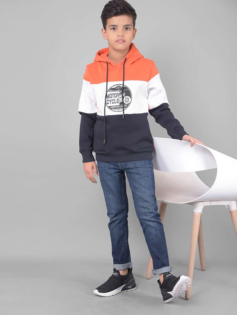 boys color block graphic printed hooded sweatshirt - 20547087 -  Standard Image - 2