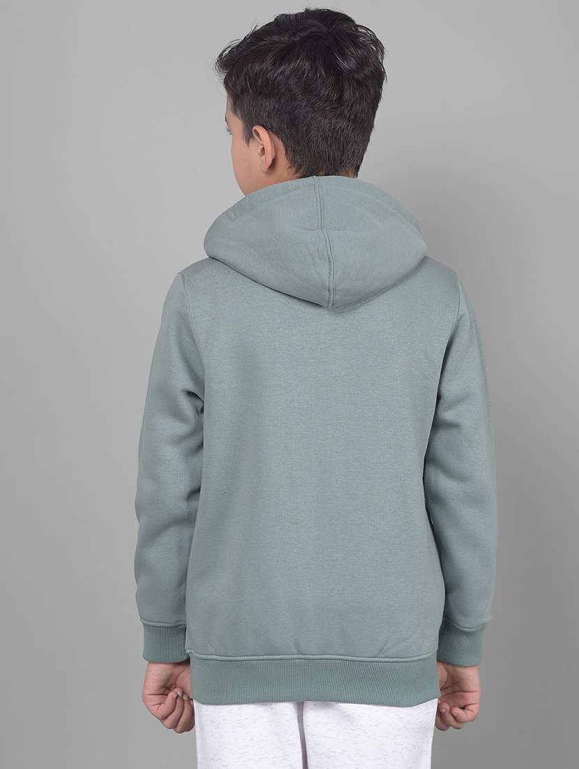 boys green solid hooded sweatshirt - 20547292 -  Standard Image - 2