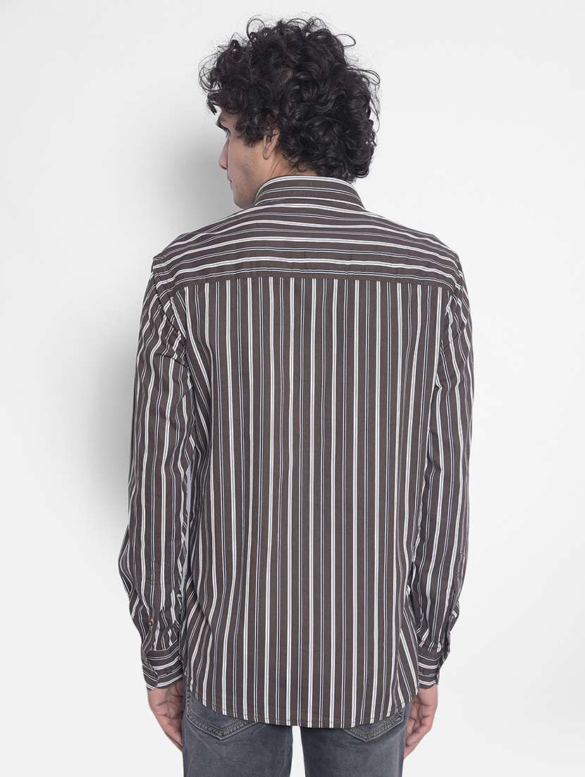 men all over striped casual shirt - 20547349 -  Standard Image - 2
