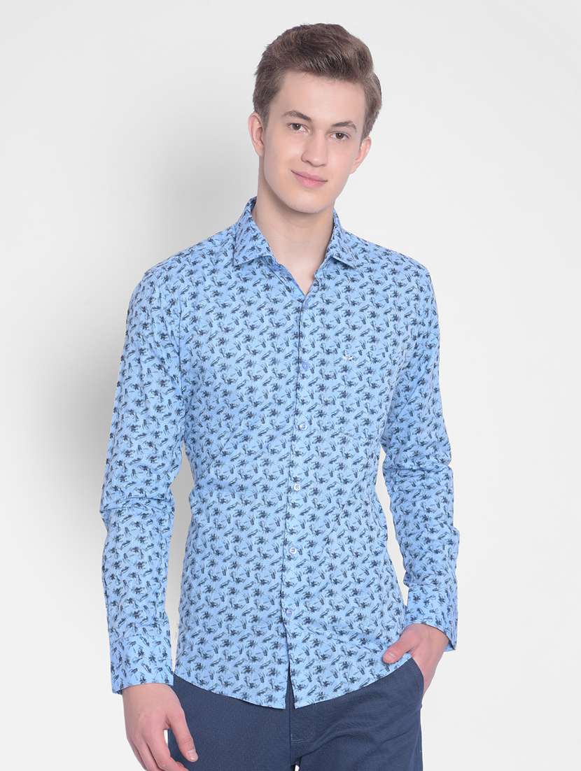 men floral printed casual shirt