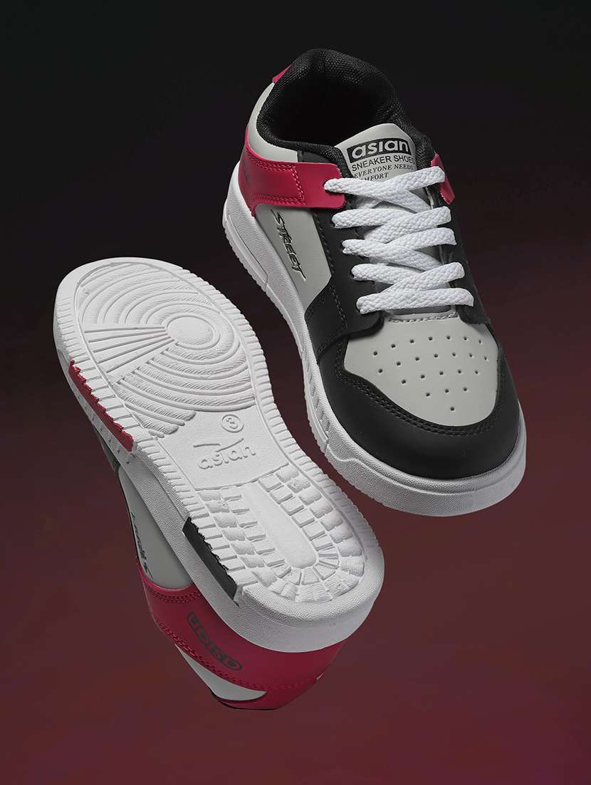 boys color blocked lace up sneaker