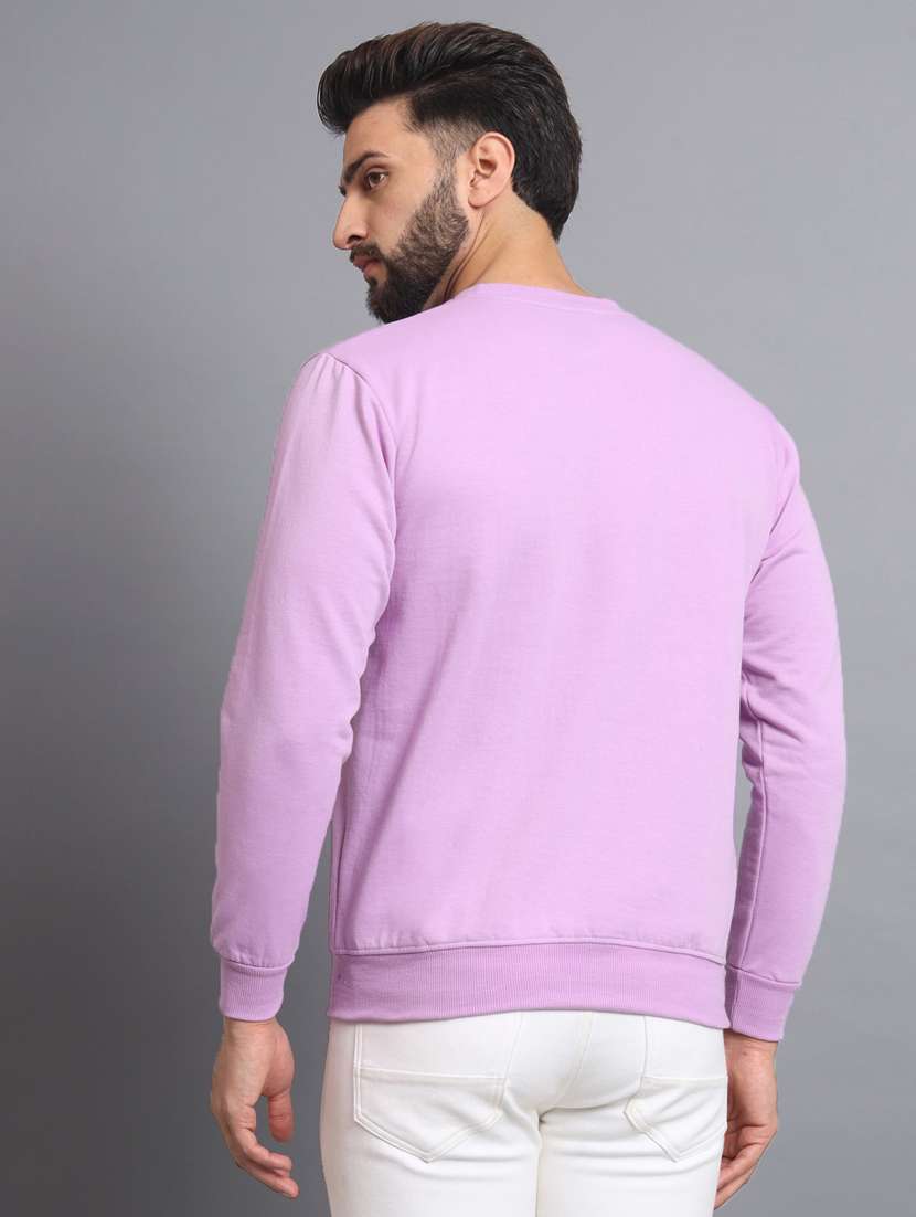 men color block lavender fleece sweatshirt - 20550230 - Standard Image - 2