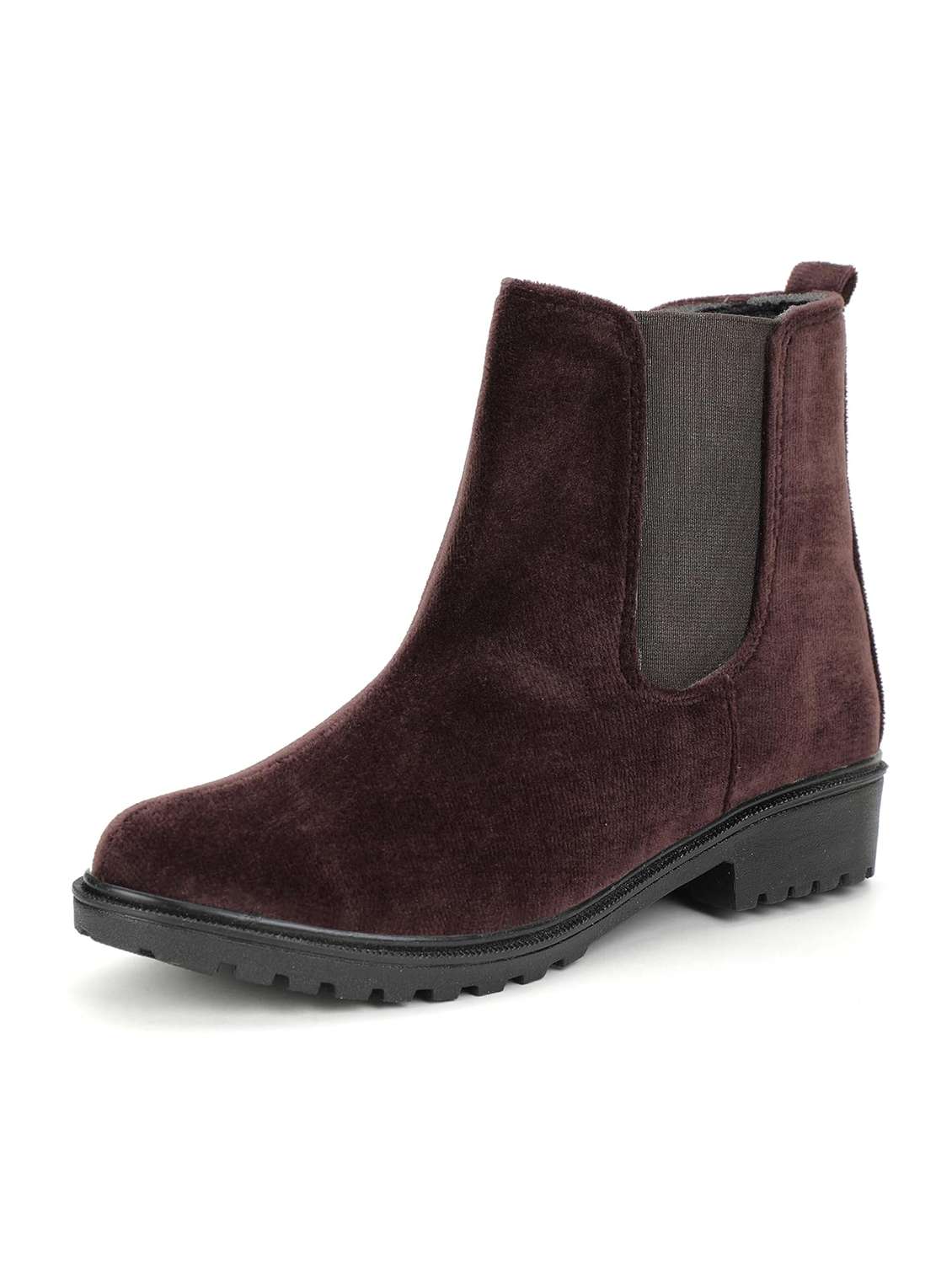 women solid brown ankle boots - 20550295 -  Standard Image - 2