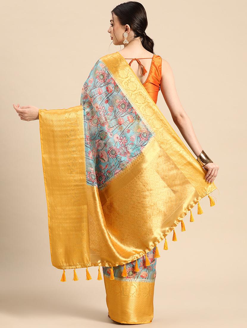 women's self design light blue colored saree - 20550311 - Standard Image - 2