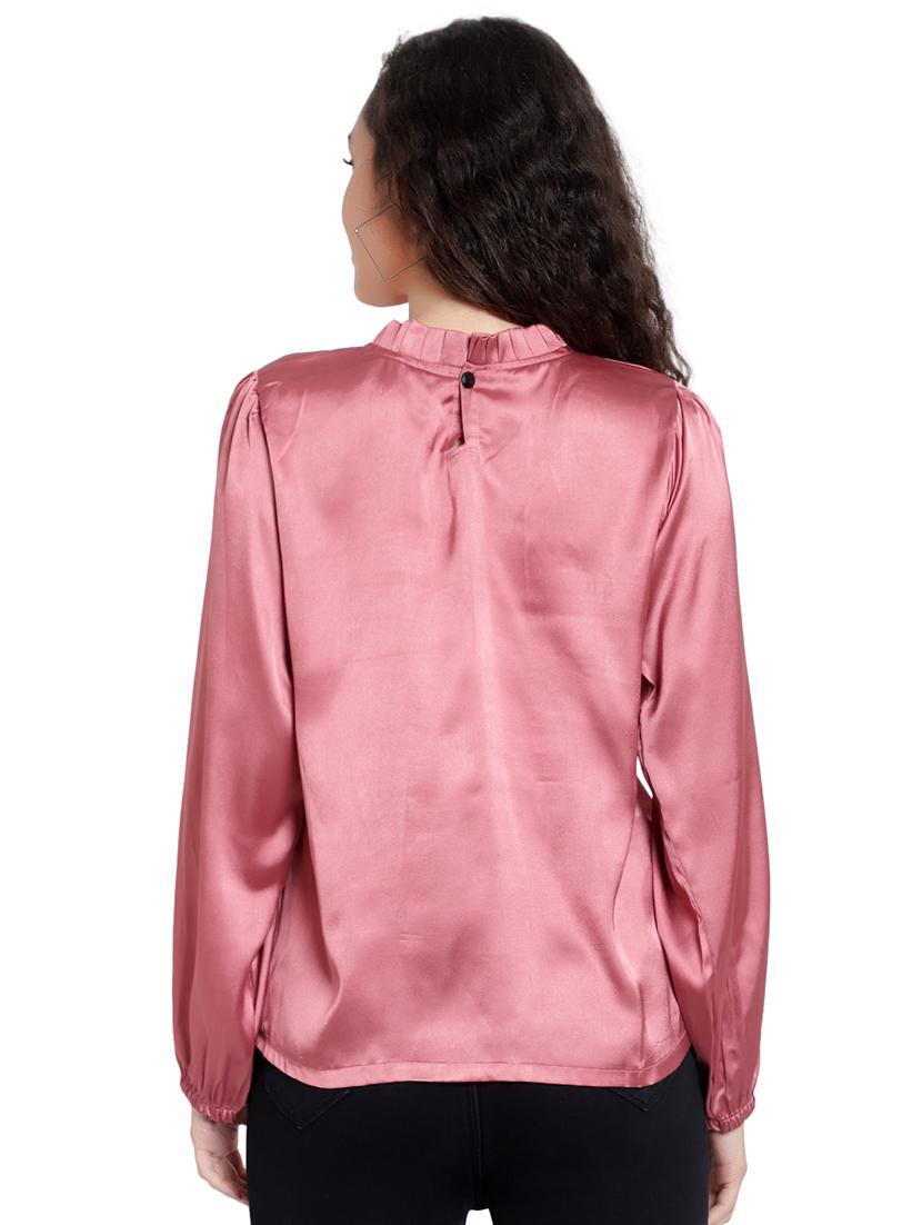 mauve satin regular top - 20550917 - Standard Image - 2