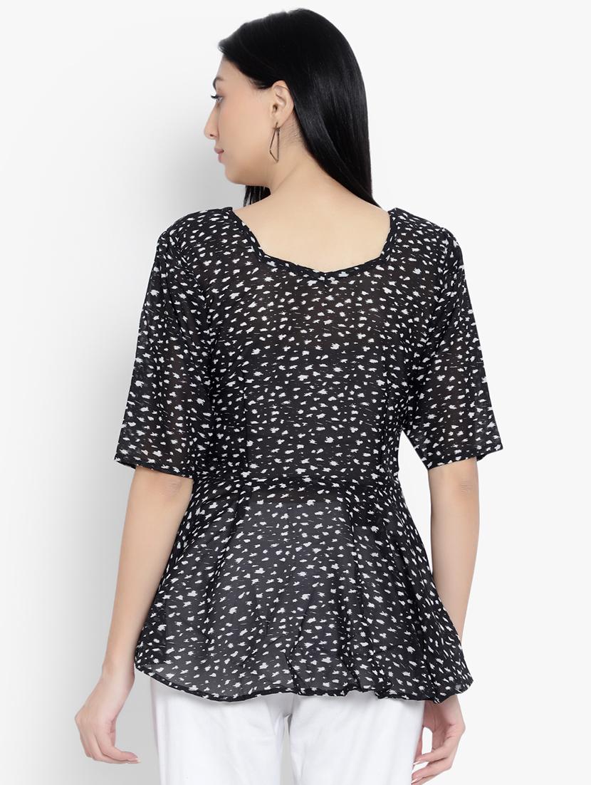 black georgette regular top - 20551197 - Standard Image - 2