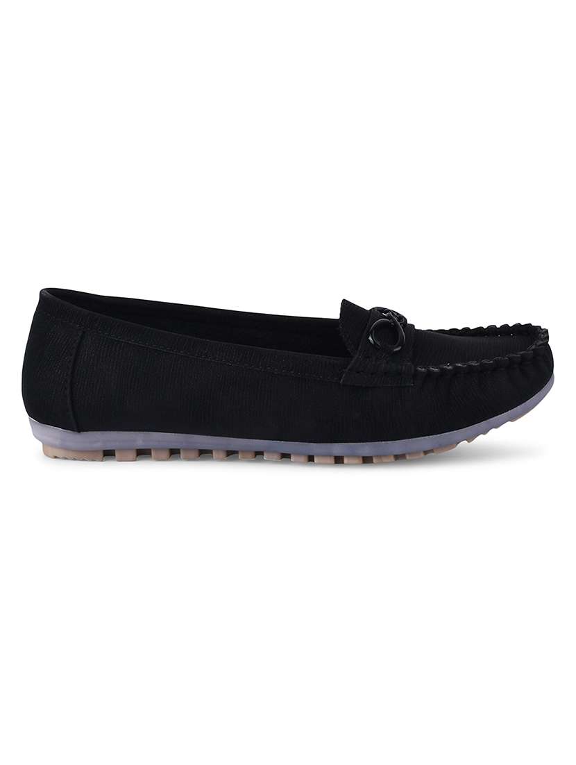 women black slip on loafers - 20551547 - Standard Image - 2