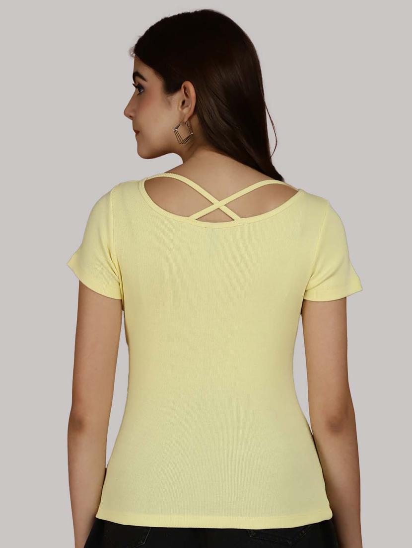 yellow solid regular top - 20551893 - Standard Image - 2