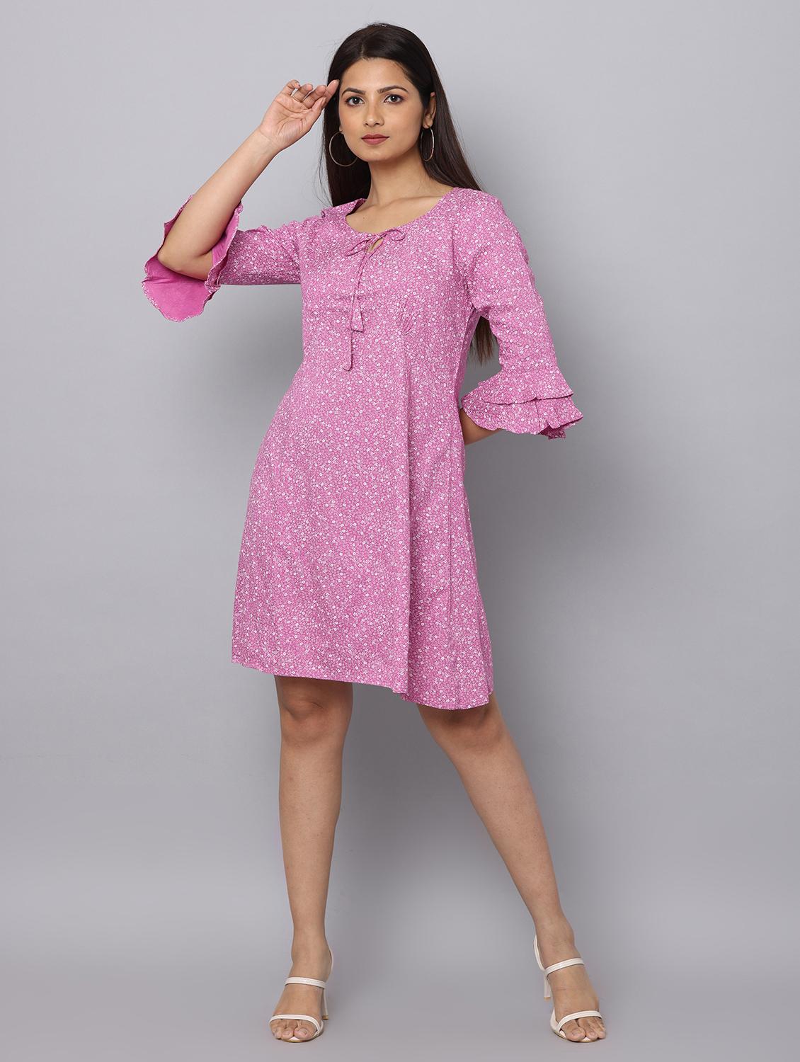 women floral print a-line dress - 20554507 - Zoom Image - 0