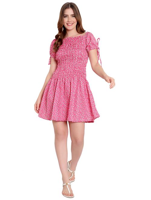 pink crepe a-line dress - 20555388 - Standard Image - 0
