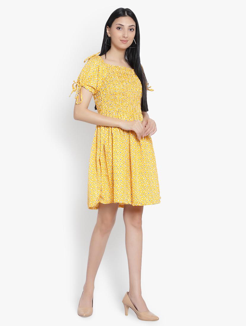 women floral print square neck dress - 20555389 - Standard Image - 2