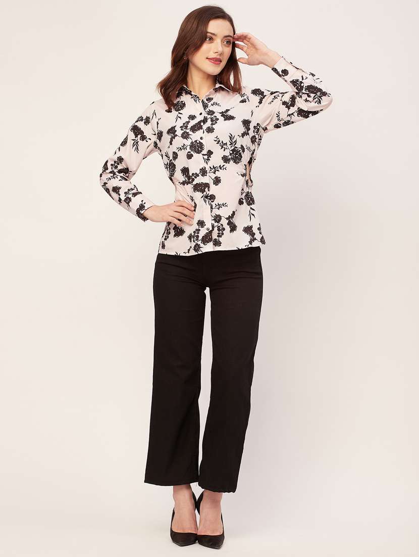 women floral printed detailed shirt - 20555425 - Standard Image - 2