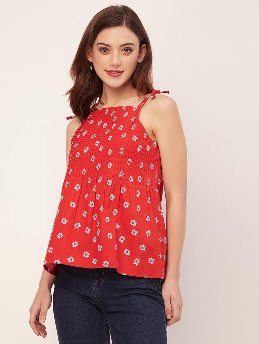 women floral printed detailed top - 20555432 - Standard Image - 2