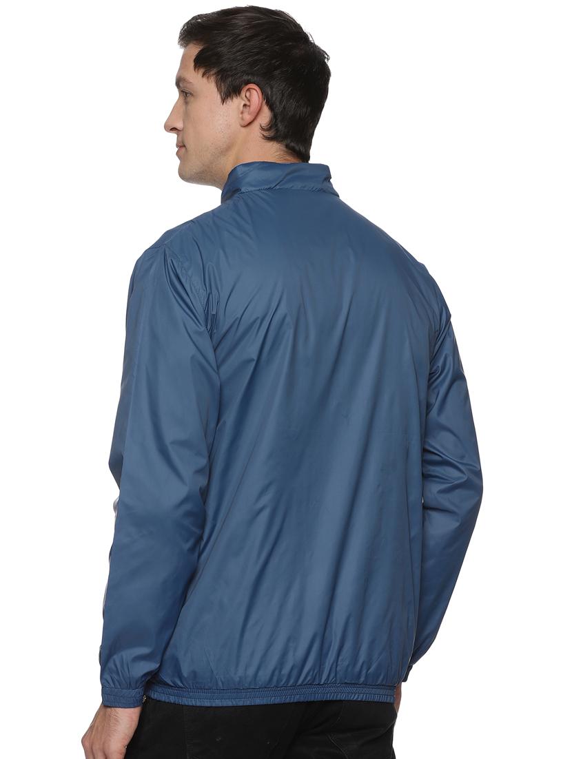 blue lycra blend casual jacket - 20560664 - Standard Image - 2