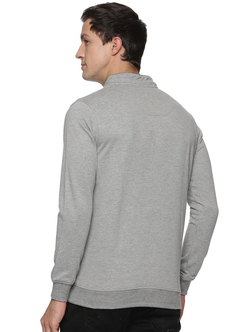 men solid button detailed sweatshirt - 20560674 - Standard Image - 2