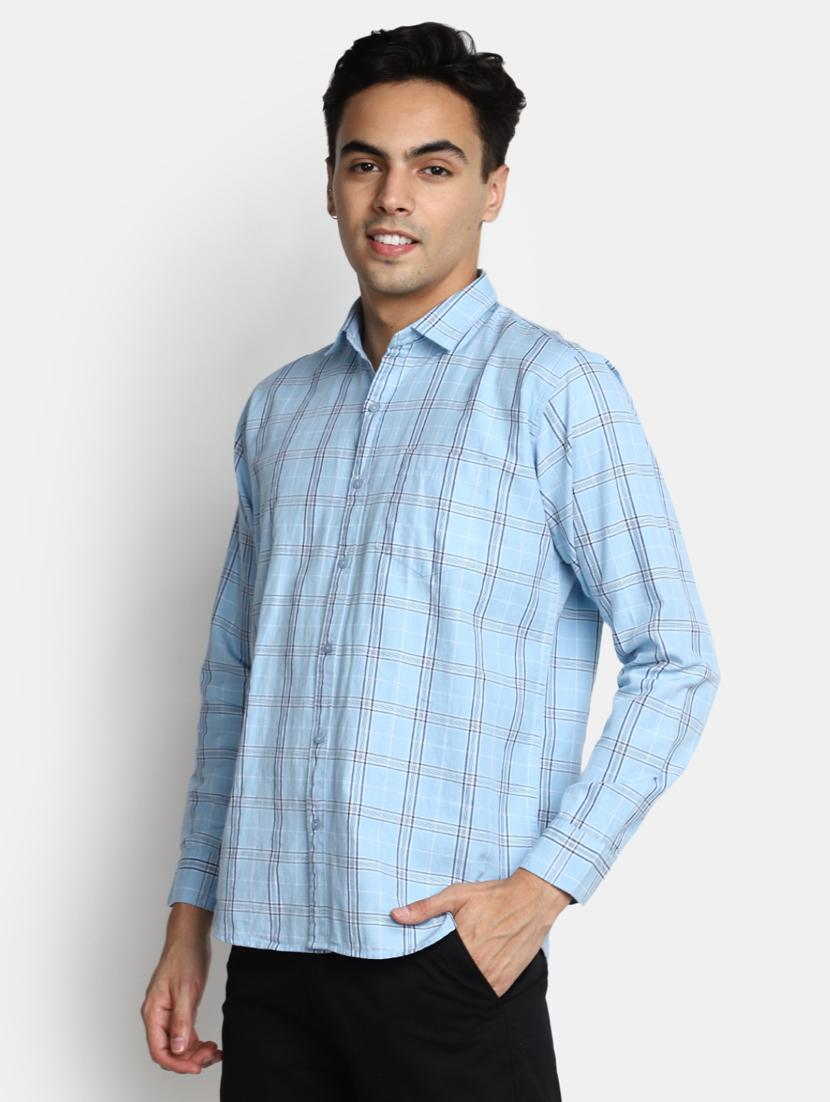 men checkered collared casual shirt - 20562396 - Standard Image - 2
