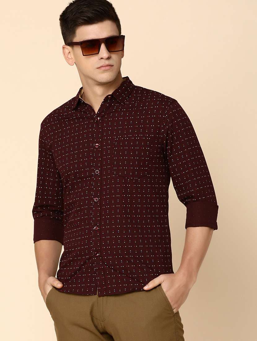 men collared printed casual shirt - 20562403 - Standard Image - 2