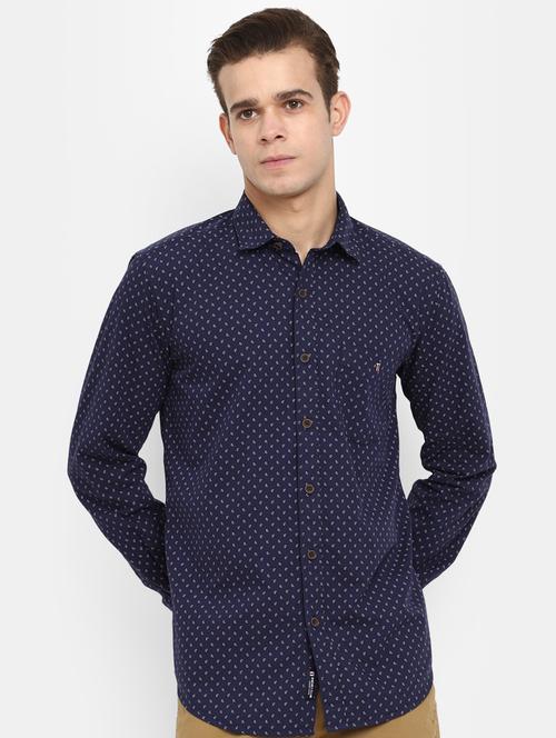 men collared printed casual shirt - 20562422 - Standard Image - 0