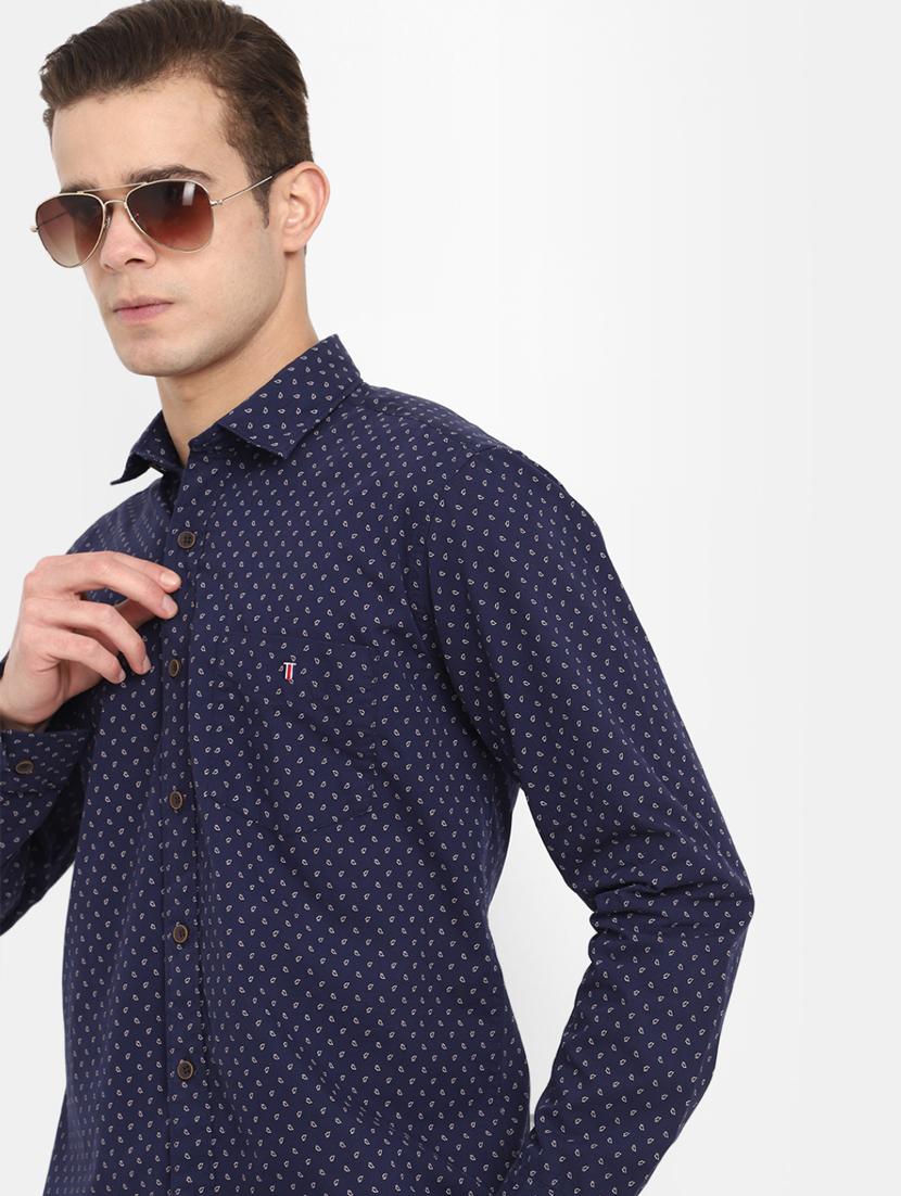 men collared printed casual shirt - 20562422 - Standard Image - 2