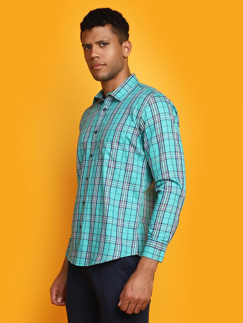 men collared checkered casual shirt - 20562441 - Standard Image - 2
