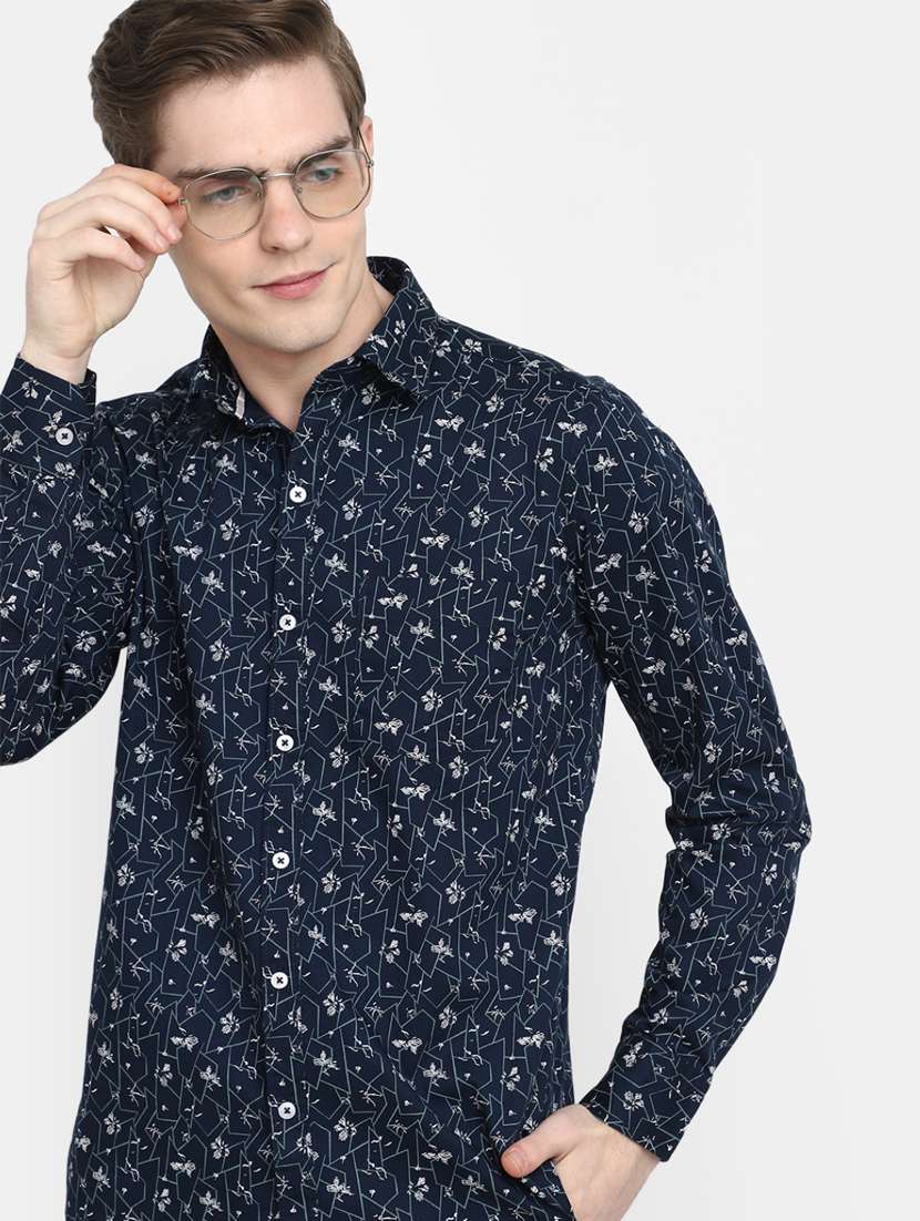 men collared printed casual shirt - 20562444 -  Standard Image - 2