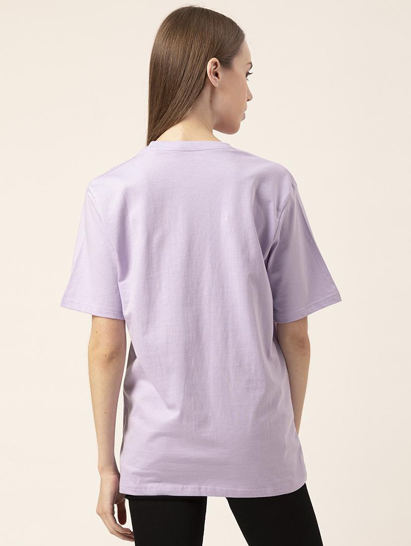 women's chest print crew neck t-shirt - 20562590 - Standard Image - 2