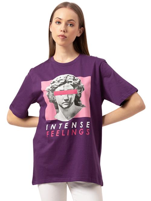 women's front print crew neck t-shirt - 20562600 - Standard Image - 0