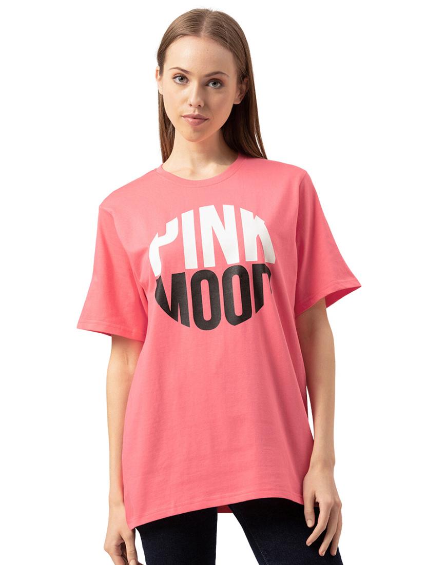 women's chest print crew neck t-shirt - 20562606 -  Zoom Image - 0