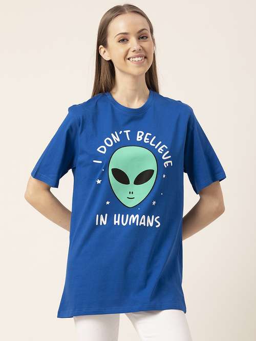 women's front print crew neck t-shirt - 20562608 -  Standard Image - 0