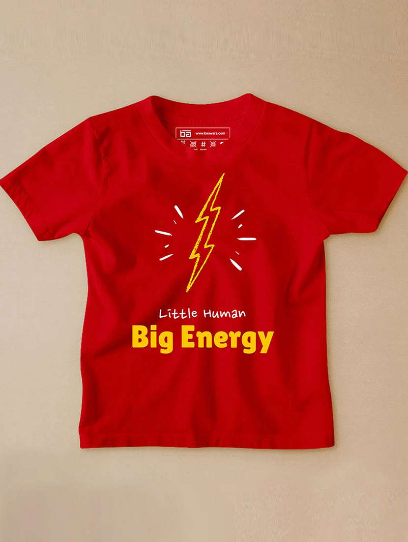 boys round neck typographic print t-shirt