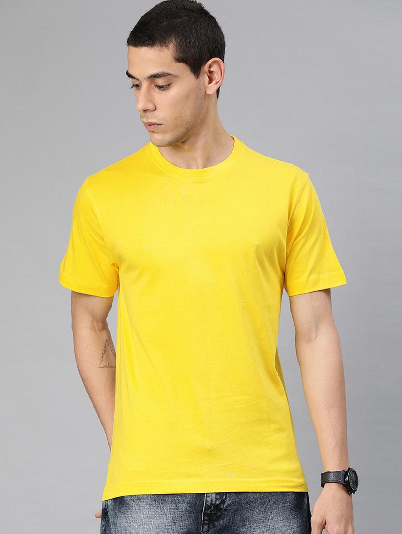 men round neck solid plain t-shirt - 20563347 - Zoom Image - 0