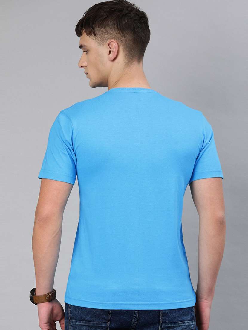 men round neck solid plain t-shirt - 20563382 - Standard Image - 2