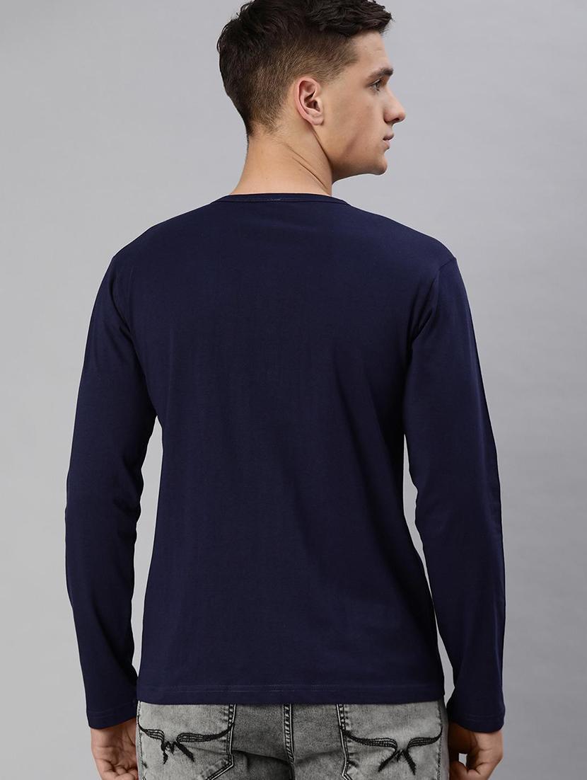 men long sleeved solid plain t-shirt - 20563588 - Standard Image - 2