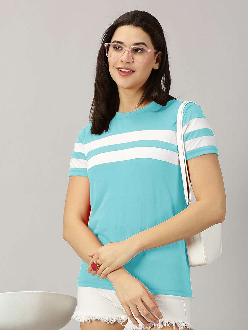 women striped short sleeve t-shirt - 20563854 -  Standard Image - 2