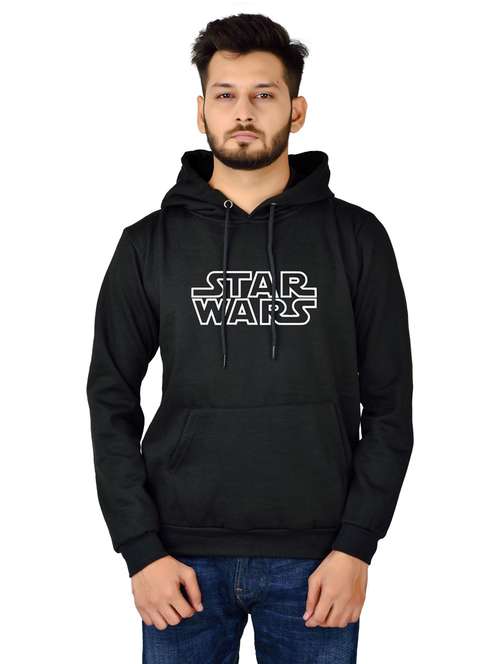 men chest typographic print hooded sweatshirt - 20564461 - Standard Image - 0