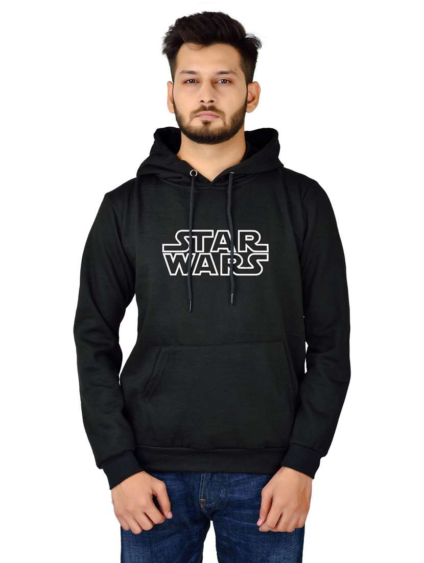 men chest typographic print hooded sweatshirt - 20564461 - Zoom Image - 0