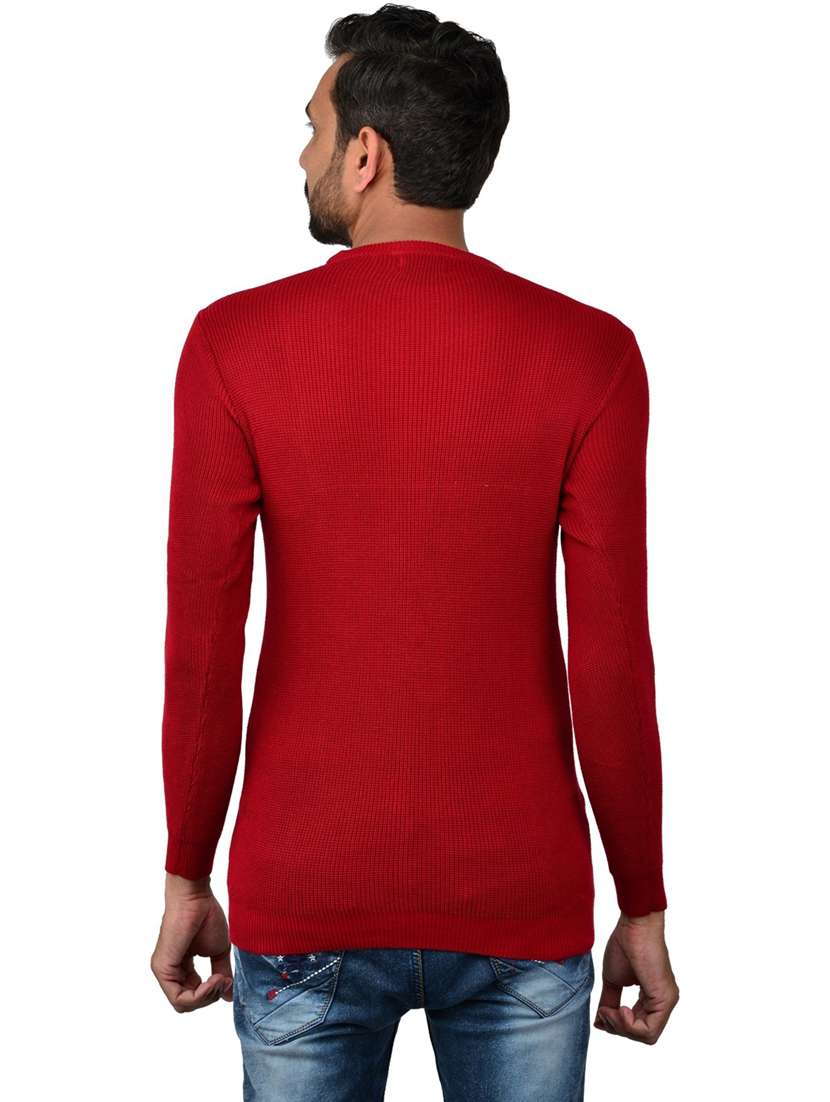 red solid long sleeve pullover - 20564478 -  Standard Image - 2