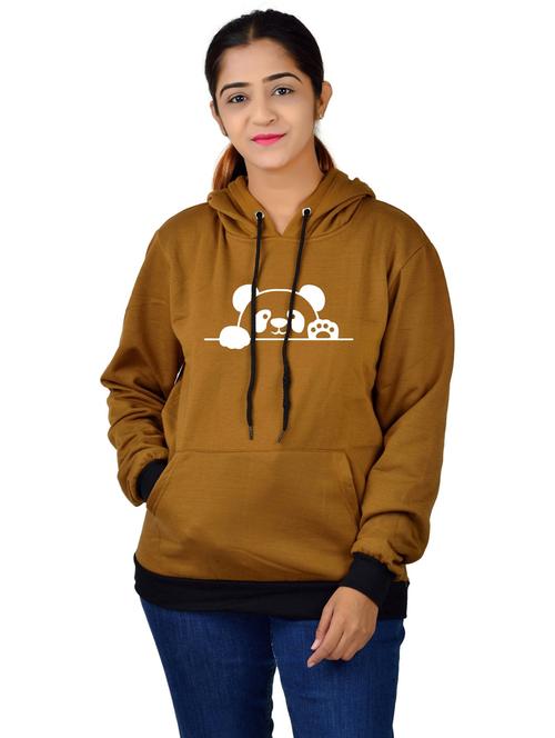 women chest print hooded sweatshirt - 20564504 - Standard Image - 0