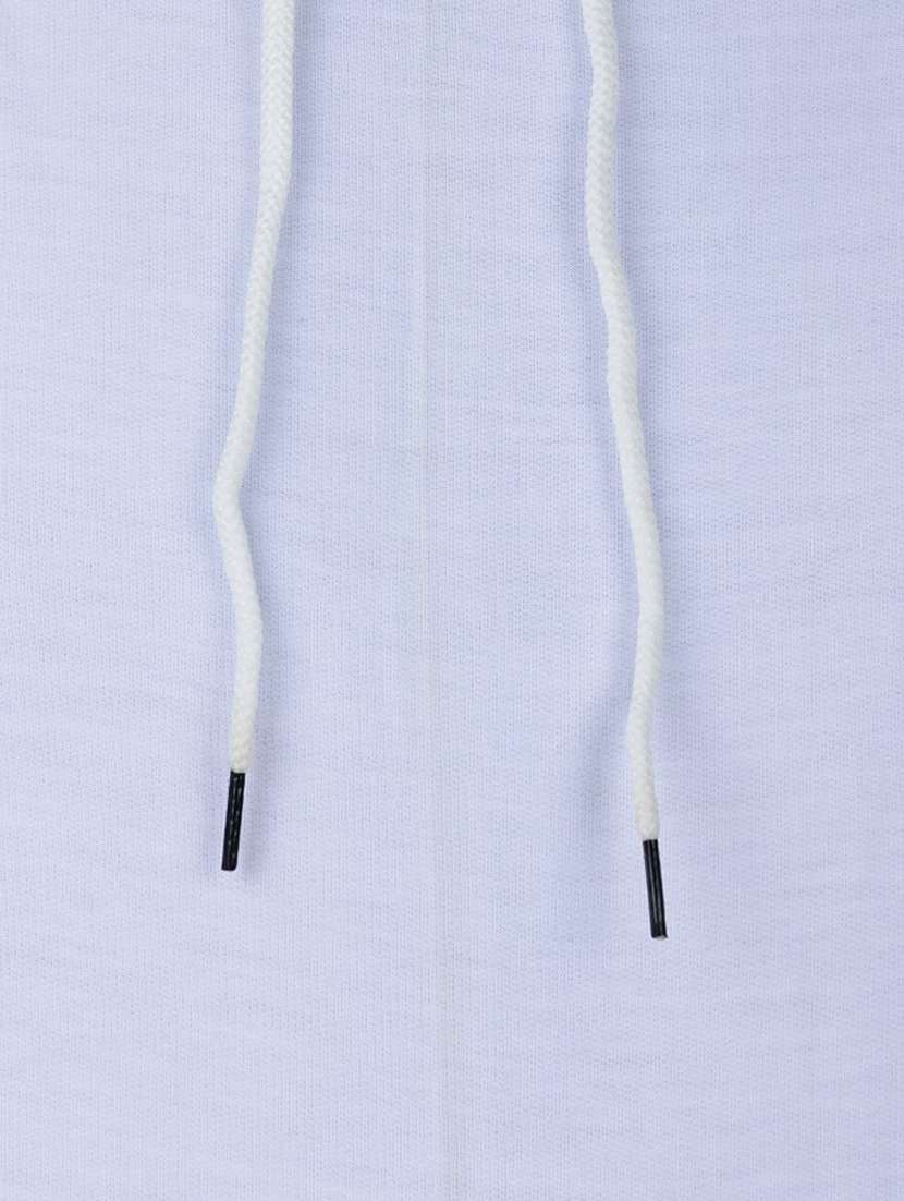 women solid white hooded sweatshirt - 20564585 -  Standard Image - 2