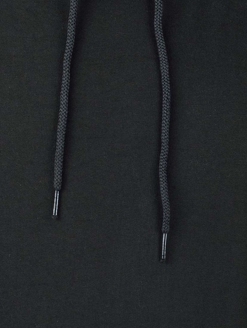 women solid black hooded sweatshirt - 20564593 -  Standard Image - 2