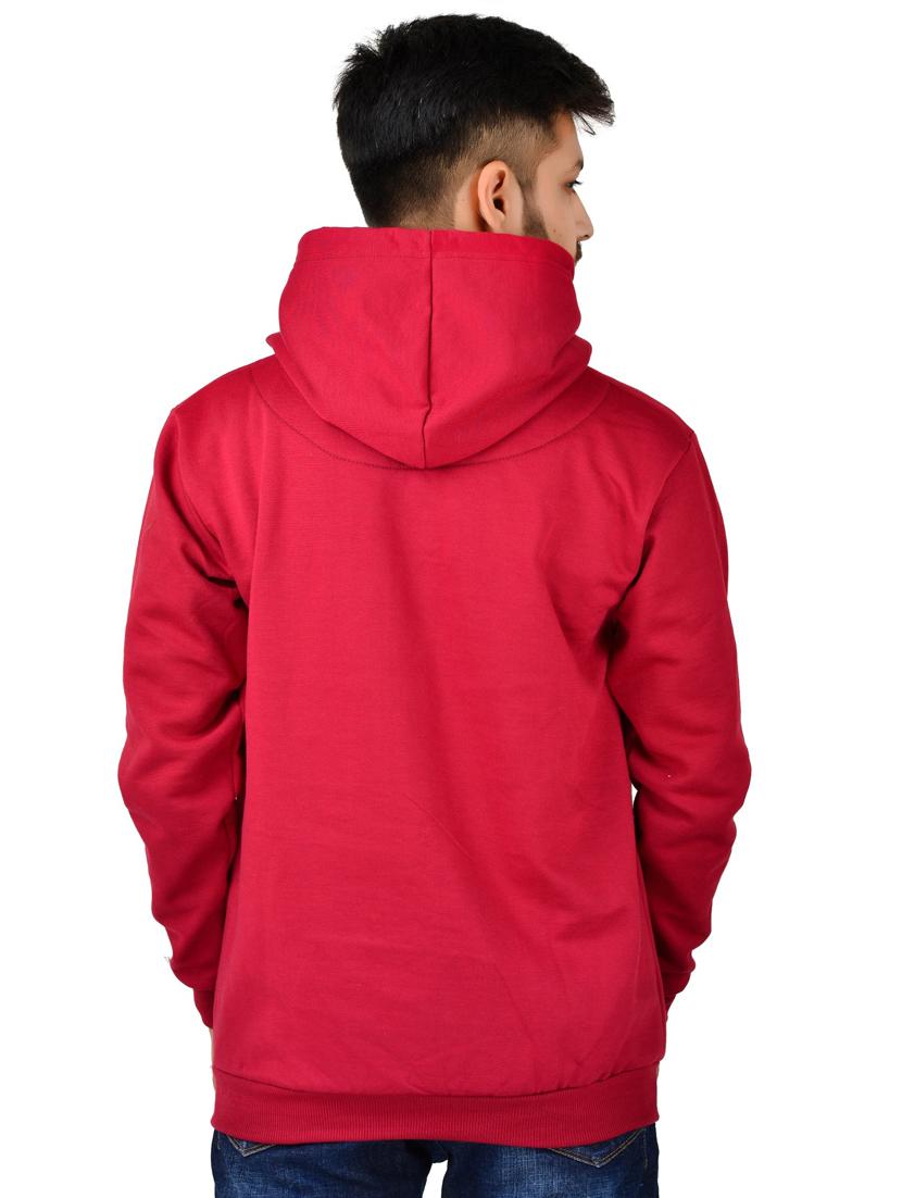 men maroon graphic hooded sweatshirt - 20564687 - Standard Image - 2